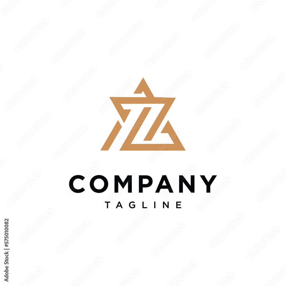 Letter Z and A triangle logo vector template Letter Z and A triangle logo vector template
