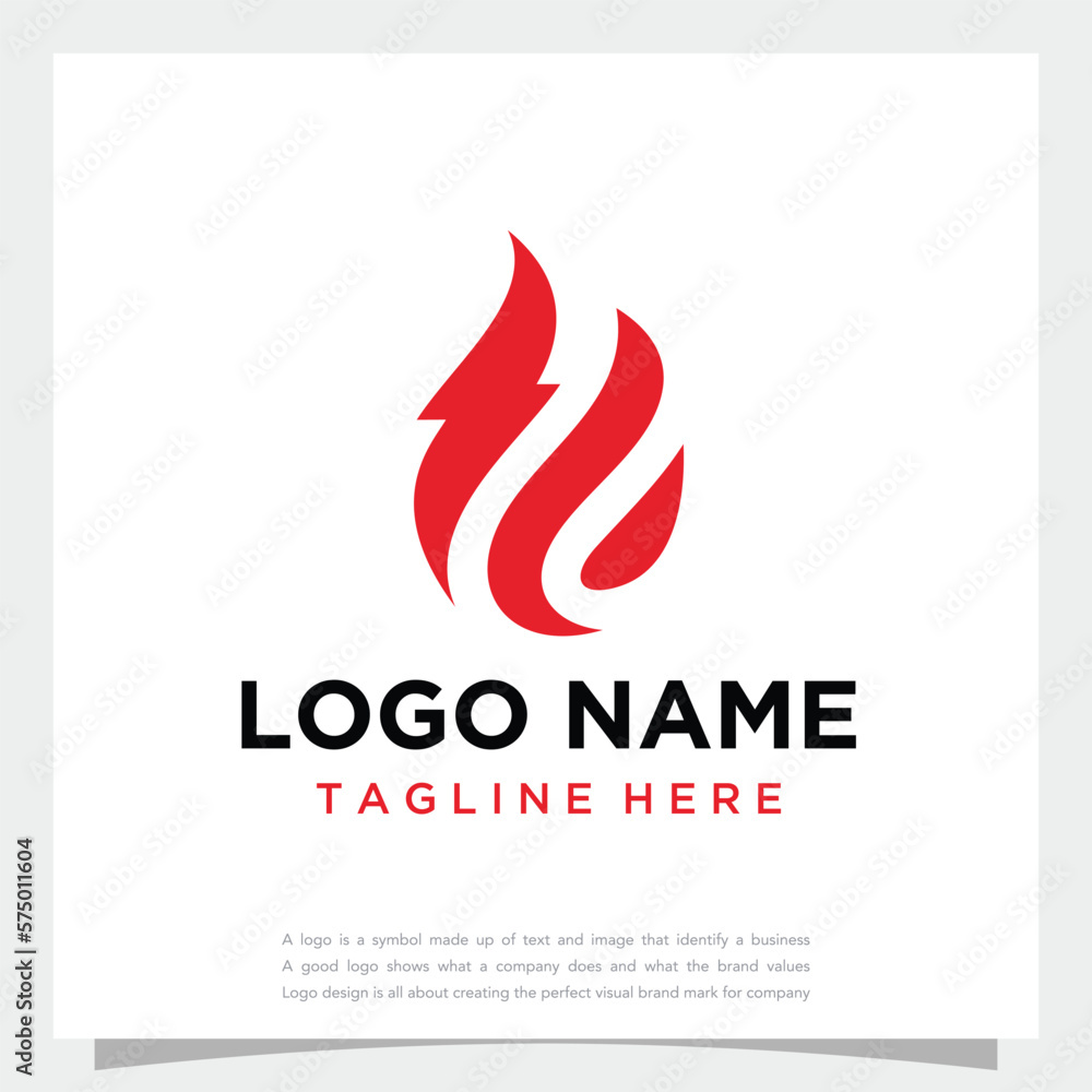 drop fire water logo icon vector. drop fire water logo icon vector.