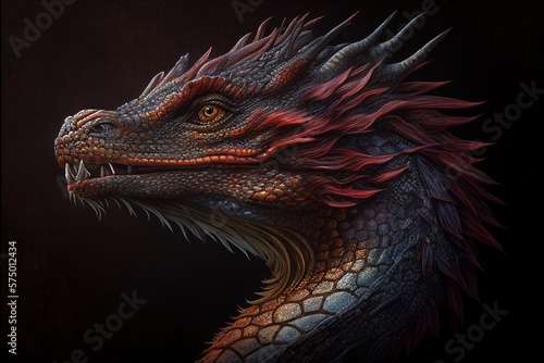 Portrait of acient dragon