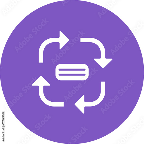 Clockwise Flow Chart Icon