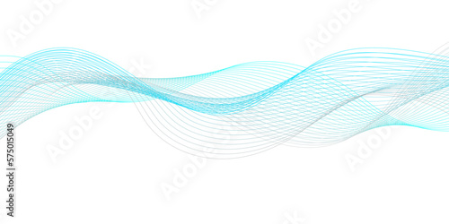 Blue wave lines on white background. Abstract blue wave lines pattern for banner, wallpaper background.
