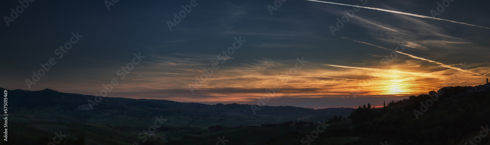 Sunset in Terricciola (Tuscany)