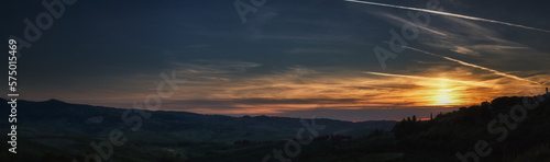 Sunset in Terricciola  Tuscany 
