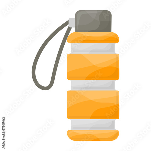 Hot and Cool Sports Vacuum Flask concept, Protein Shaker bottle vector color icon design, Camping and outdoor symbol, extreme sports equipment sign, Wildlife and Expedition elements stock illustration