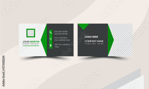 Double sided creative business card template modern style.
