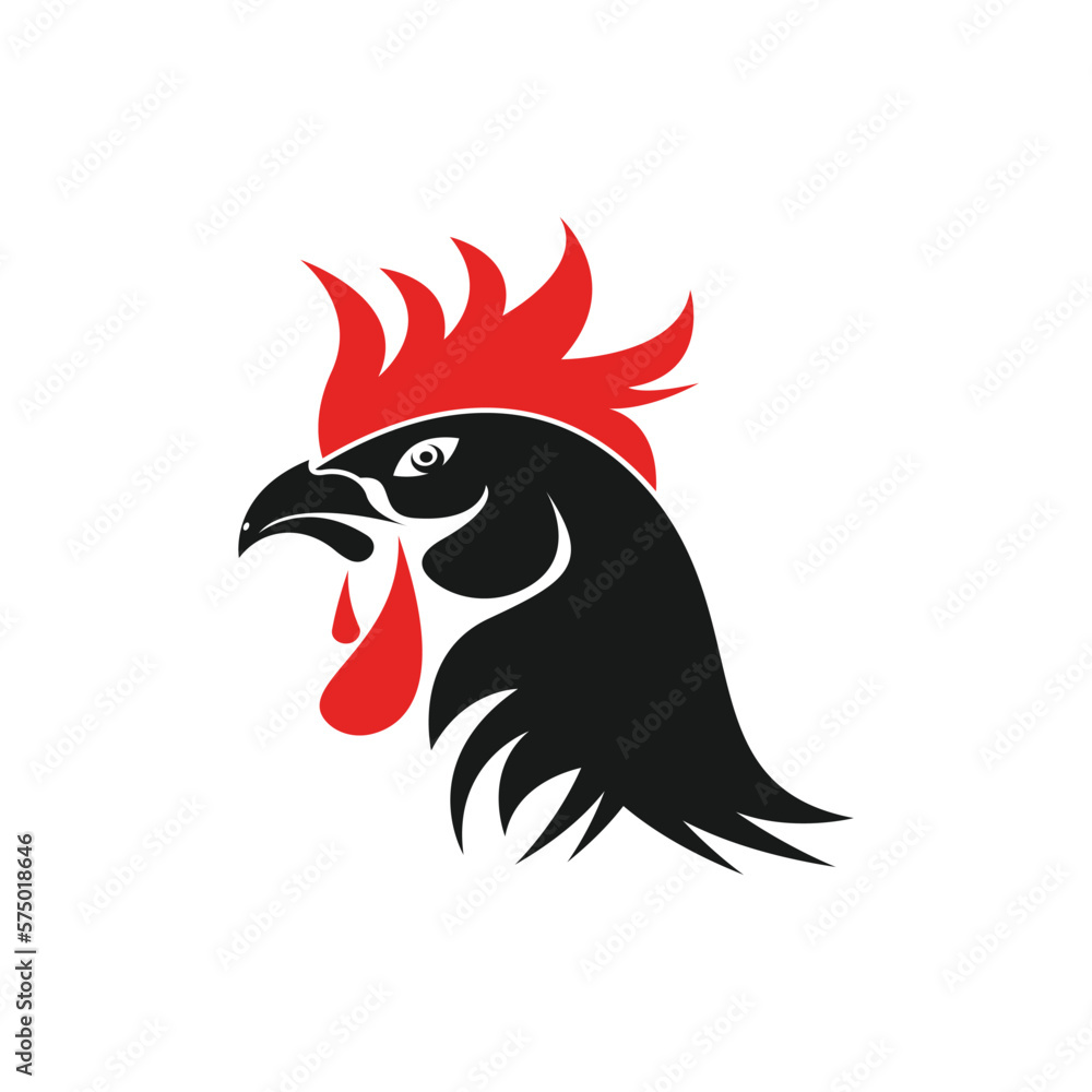Fototapeta premium Rooster logo icon vector and symbol template