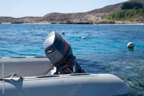 Tourist boat in the Red Sea, near Sharm El, Sheikh. photo