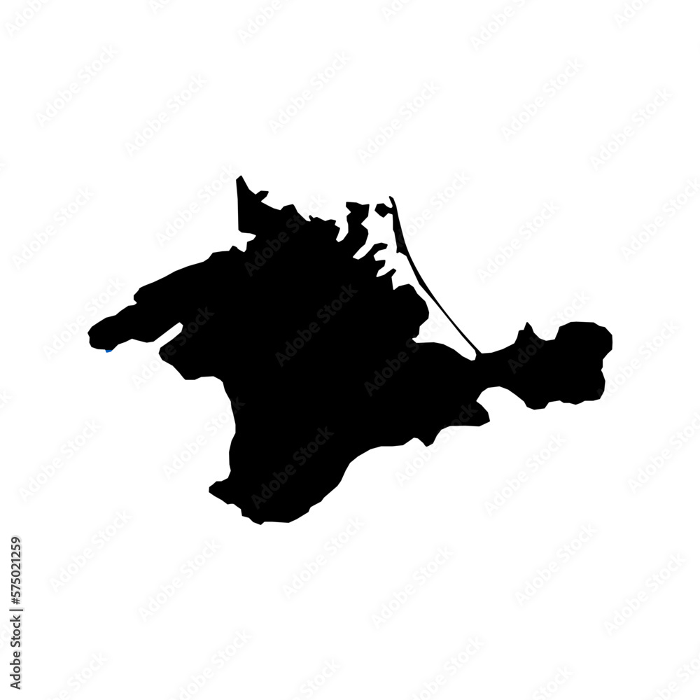 Map of the Crimean peninsula. Vector Illustration.
