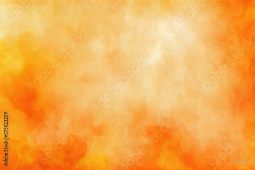 Orange Watercolor Background, Abstract, Artistic Backdrop, Generative AI