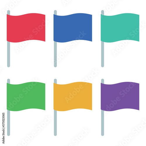 Different Coloured Wavey Flags Collection