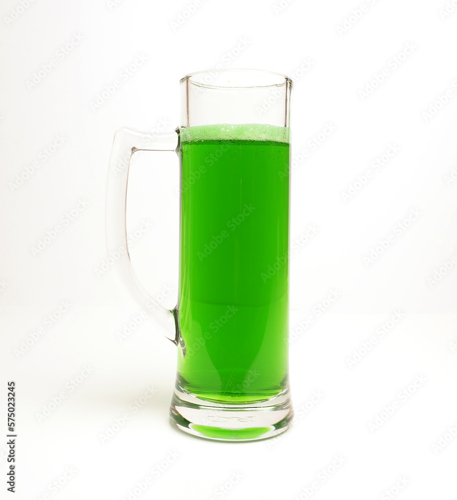 Happy St Patricks Day, Green beer on a bright background Happy St Patricks Day, Green beer on a bright background