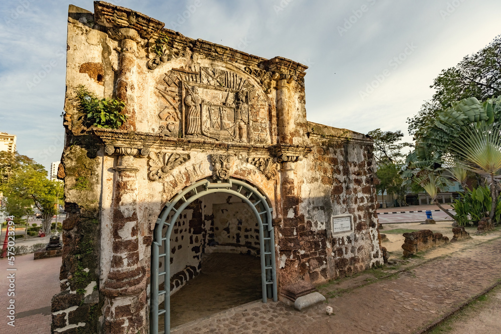 A Famosa, Portuguese fortress built in Malacca, Malaysia