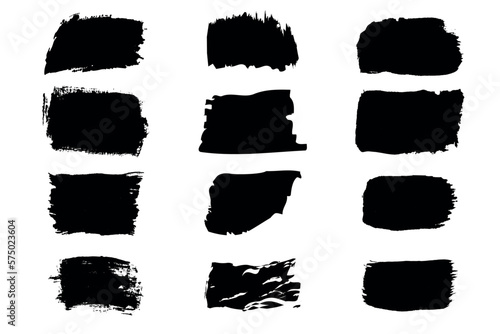 Grunge Square Black Brush Strokes