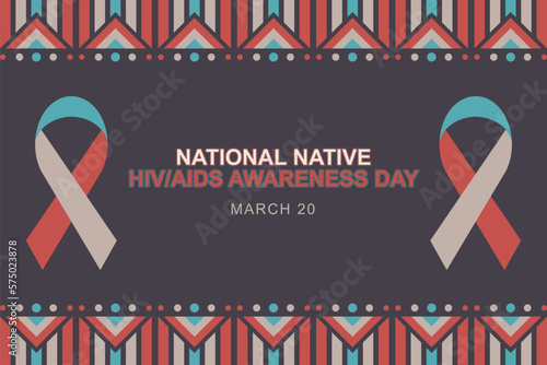 National Native HIV AIDS Awareness Day background.