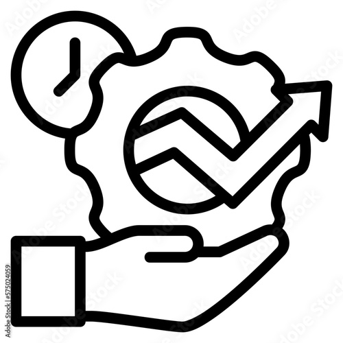 Productivity icon isolated useful for business, company, corporate, money and finance design element