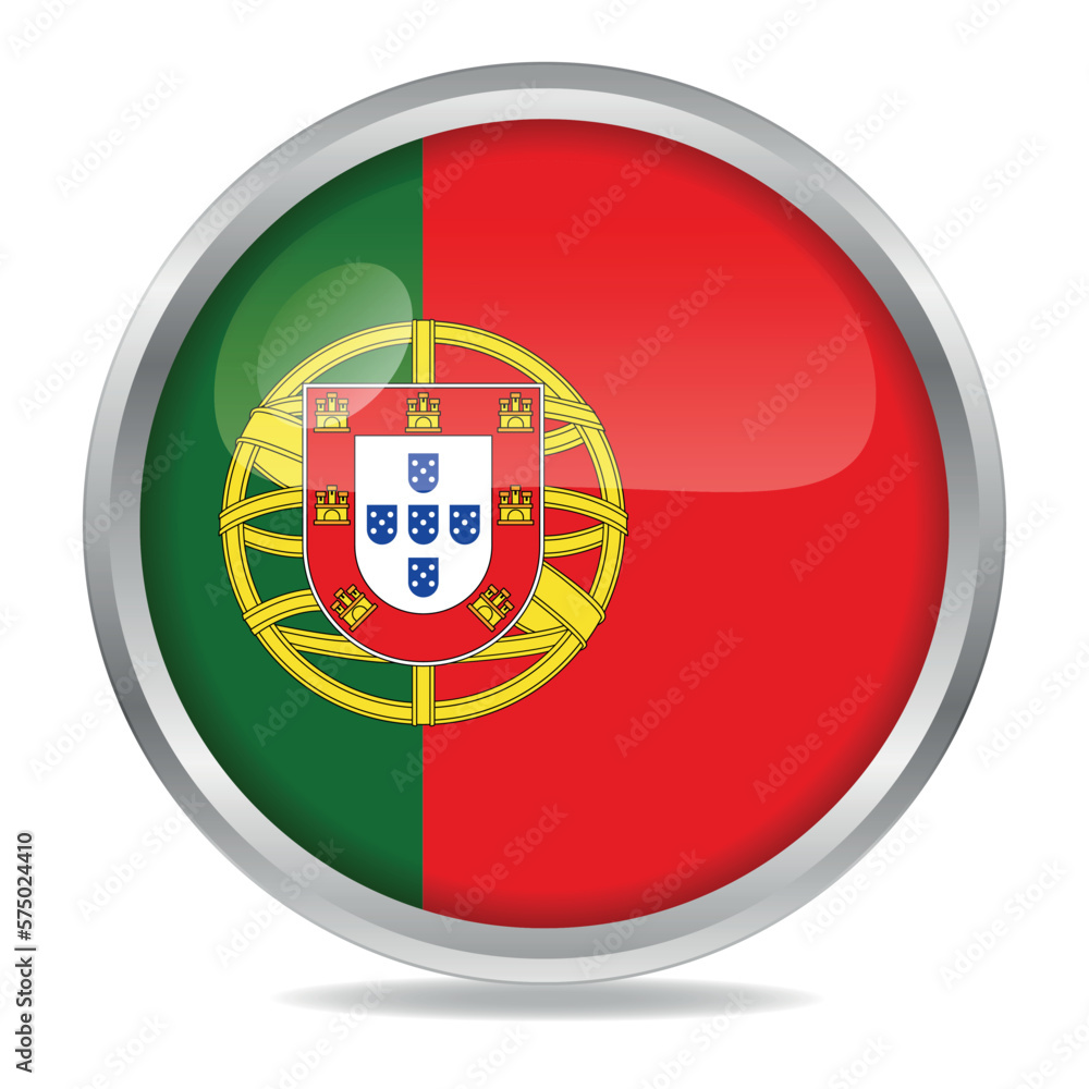 Portugal Flag Gradient Button Circle Portugal Flag Gradient Button Circle