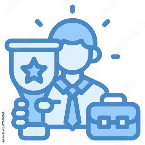 Best employee icon isolated useful for business, company, corporate, money and finance design
