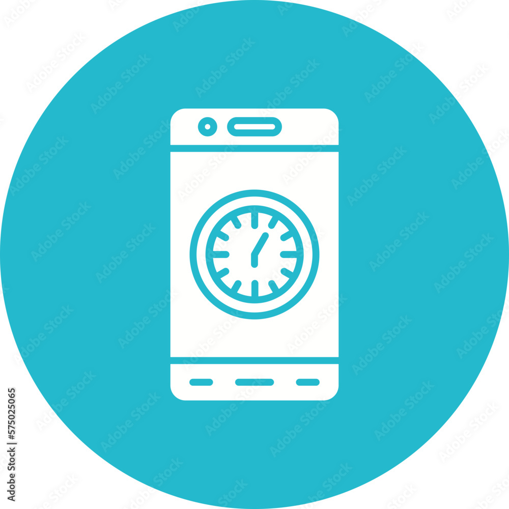 Mobile Clock Icon Mobile Clock Icon