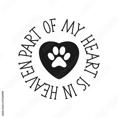 Pet memorial quote. Rainbow bridge. Vector illustration.