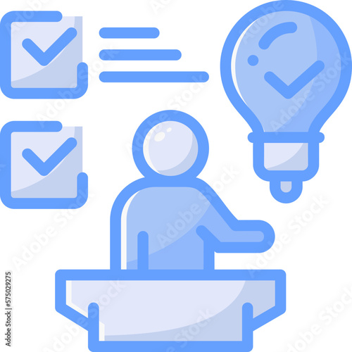 Conclusion icon isolated useful for business, company, corporate, money and finance design element