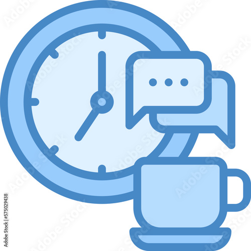 Coffebreak icon isolated useful for business, company, corporate, money and finance design element