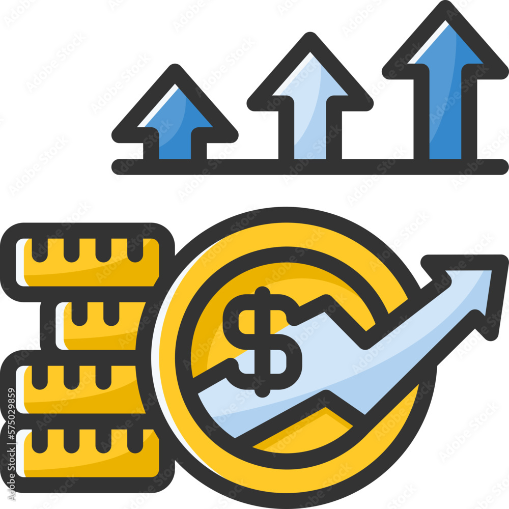 Profit icon isolated useful for business, company, corporate, money and finance design element Profit icon isolated useful for business, company, corporate, money and finance design element
