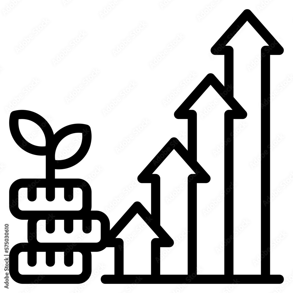 Obraz premium Profit icon isolated useful for business, company, technology, analytics and finance design element