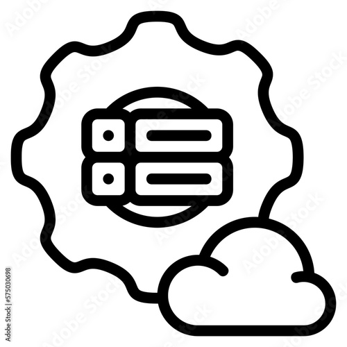 Database icon isolated useful for business, technology, analytics and finance design element
