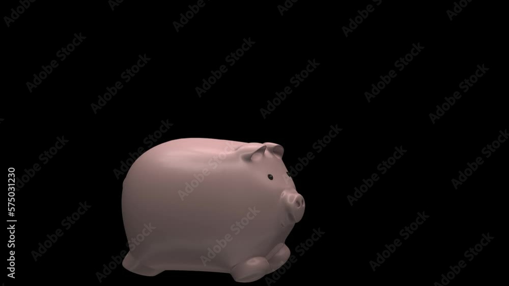 Piggy Bank Animation With Alpha Video Piggy Bank Animation With Alpha Video