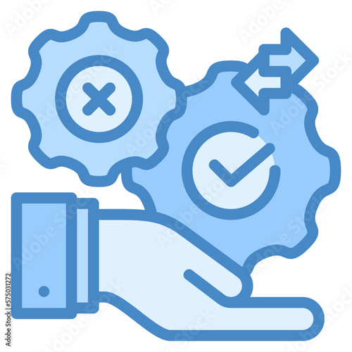 Decision making icon isolated useful for business, technology, analytics and finance design element