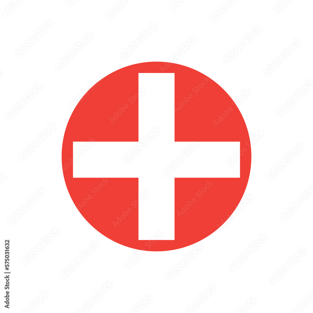 Fototapeta premium Icon of the international red cross. day of the red cross. Icon of the red cross. Red cross