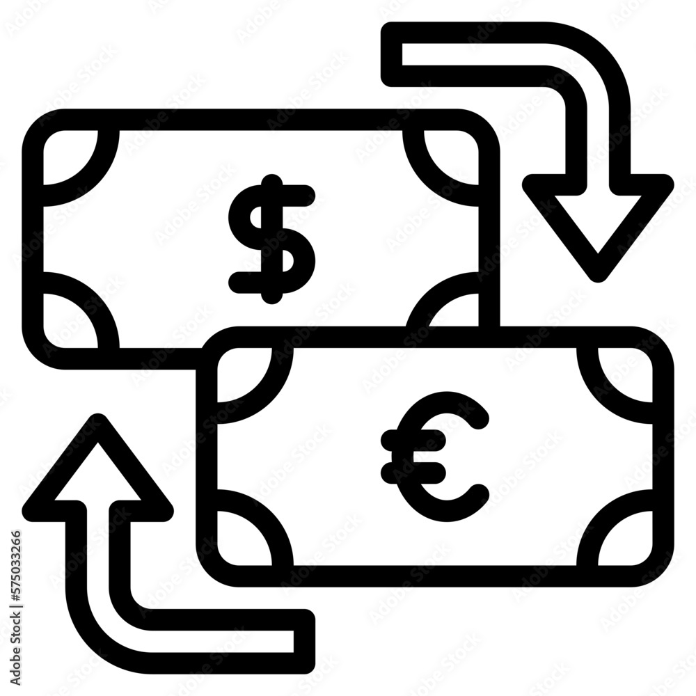 Money exchange icon isolated useful for finance, currency, money, business, bank, economy and investment design element Money exchange icon isolated useful for finance, currency, money, business, bank, economy and investment design element