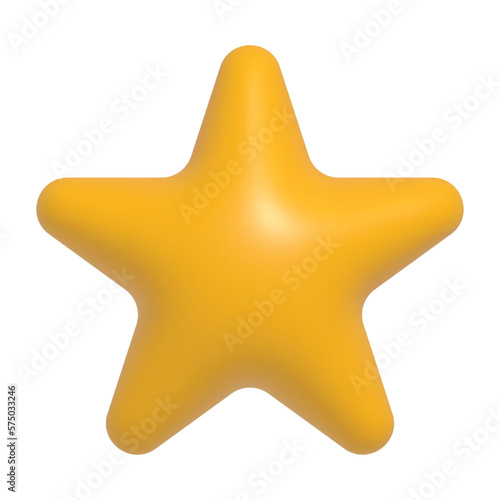golden star isolated on white background