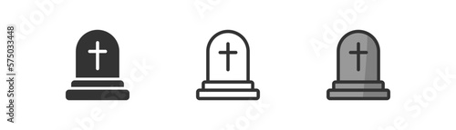 Photographie Headstone icon on light background