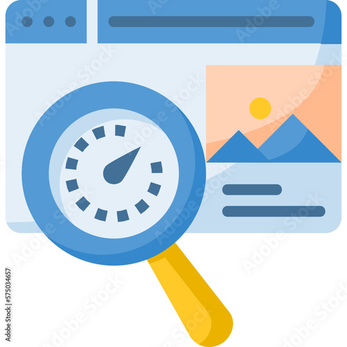 Page optimization icon isolated useful for development, business, technology, computer, internet and engineer design element