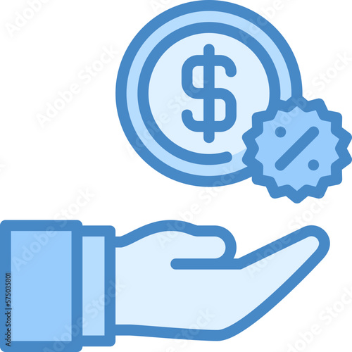 Commission icon isolated useful for marketing, technology, online, internet, advertising, development and business design element