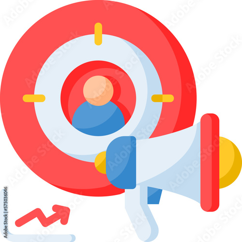 Target audience icon isolated useful for marketing, technology, online, internet, advertising, development and business design element