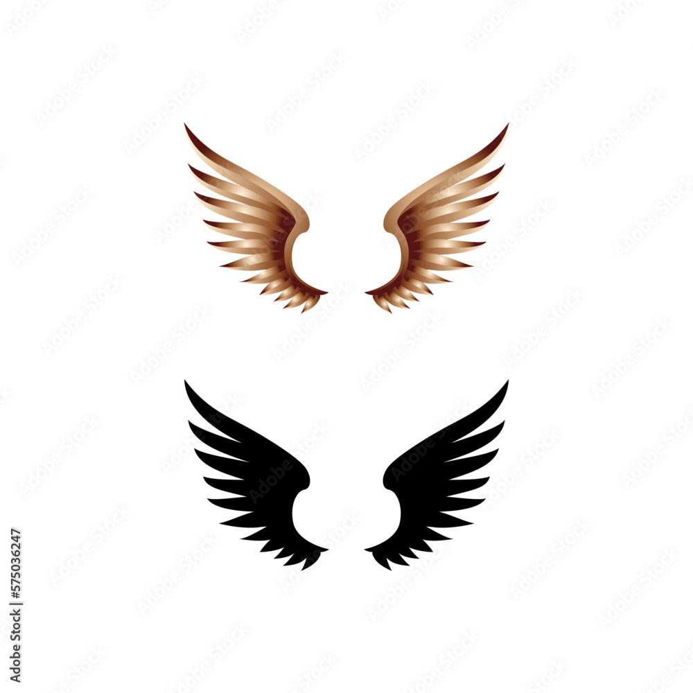 Obraz premium wings vector illustration for a symbol or logo icon. wing logo template 