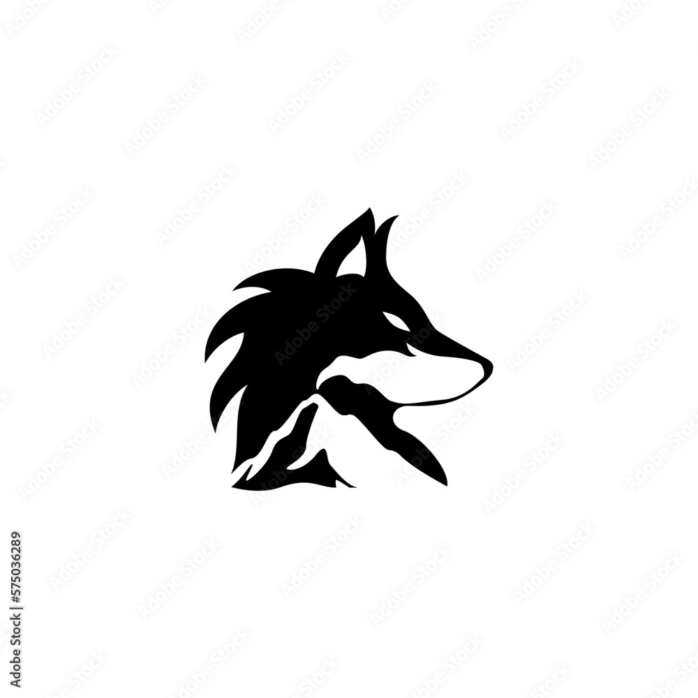 wolf head vector illustration for icon,symbol or logo. wolf logo ...