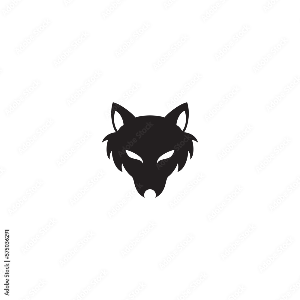 Obraz premium wolf head vector illustration for icon,symbol or logo. wolf logo template