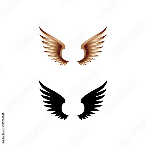 wings vector illustration for a symbol or logo icon. wing logo template 