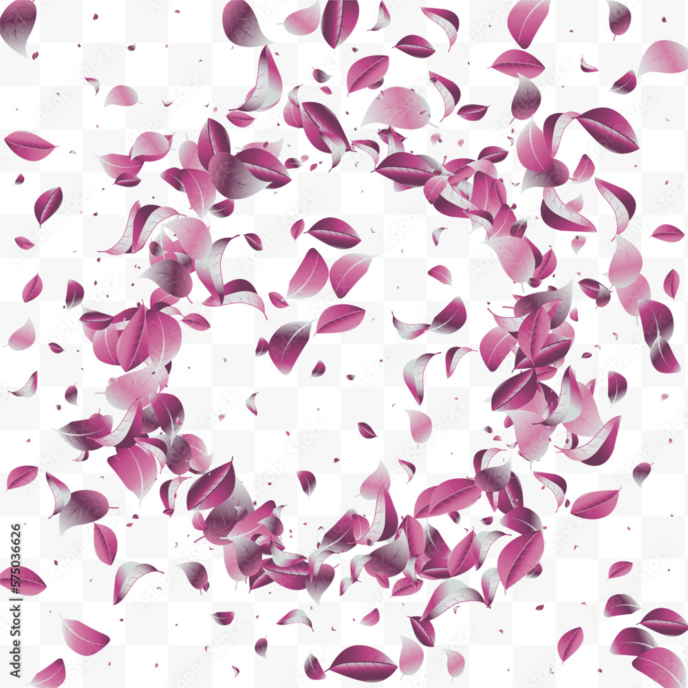 Lilac Leaves Abstract Vector White Transparent