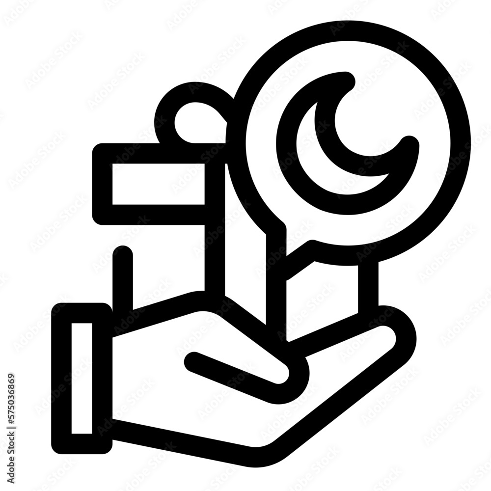 Ramadan Gift Line Icon
