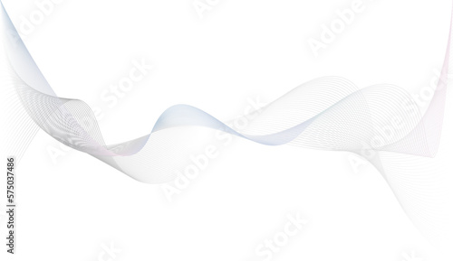White and grey wavy curvy lines banner, background.