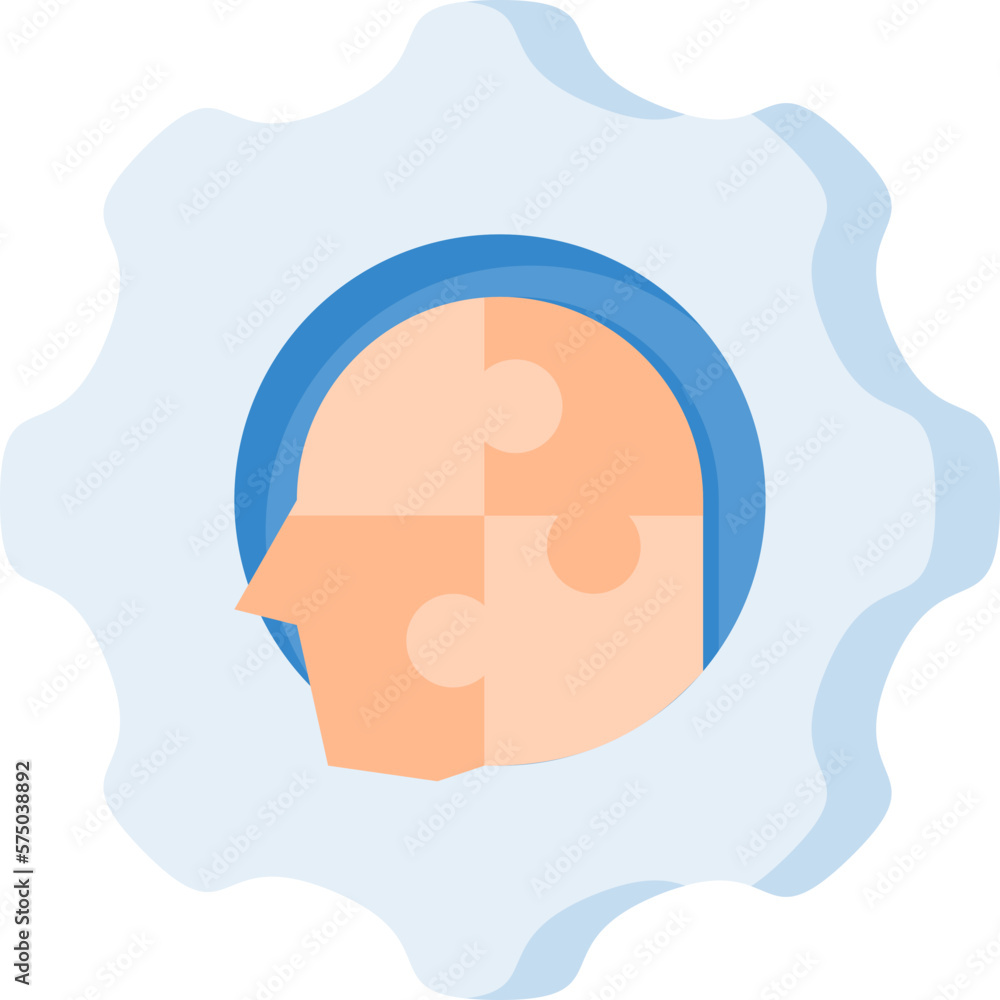 Creativity icon isolated useful for human, cognitive, psychology, mind, thinking, development and cognition design element