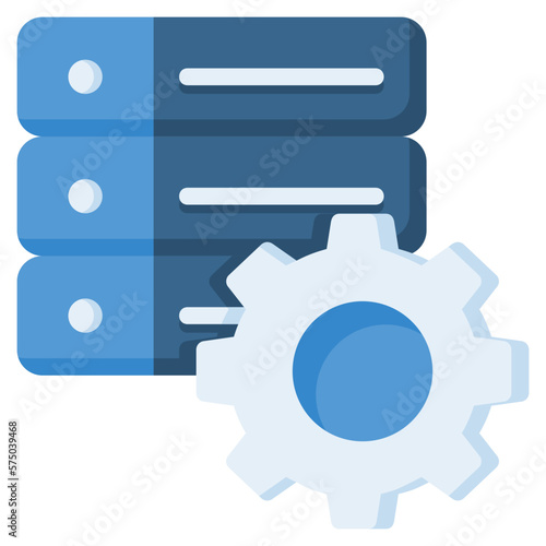 Data integration icon isolated useful for computer, network, technology, internet, server, cloud, database and computing design element