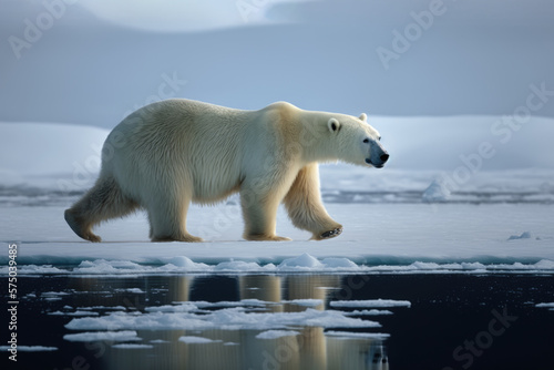 Polar bear. Wild animals in the Arctic.