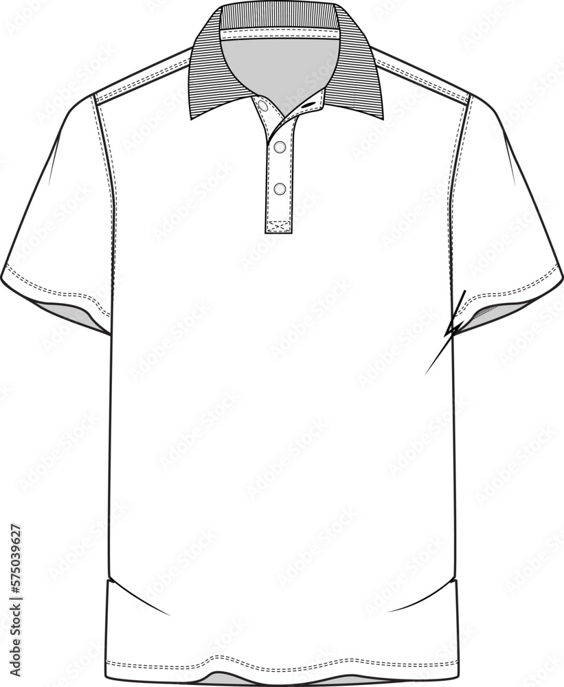 Polo T-shirt Design Template. Front and Back Stock Illustration -  Illustration of drawing, basic: 136367840