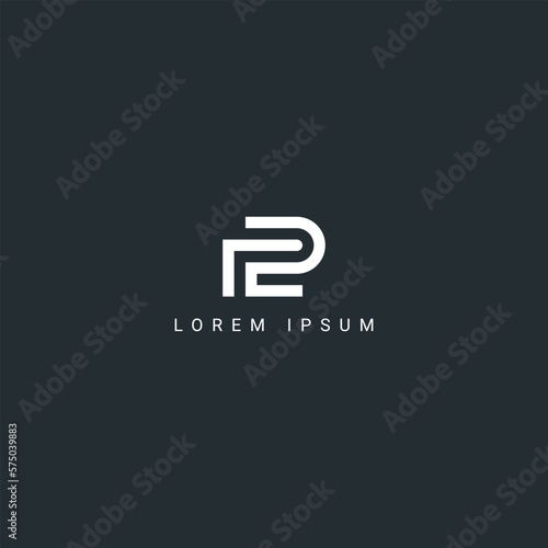 Abstract PE EP letter simple style logo design vector template.