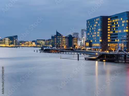 Kalvebod Brygge business district with modern skyline in Copenhagen, Denmark photo